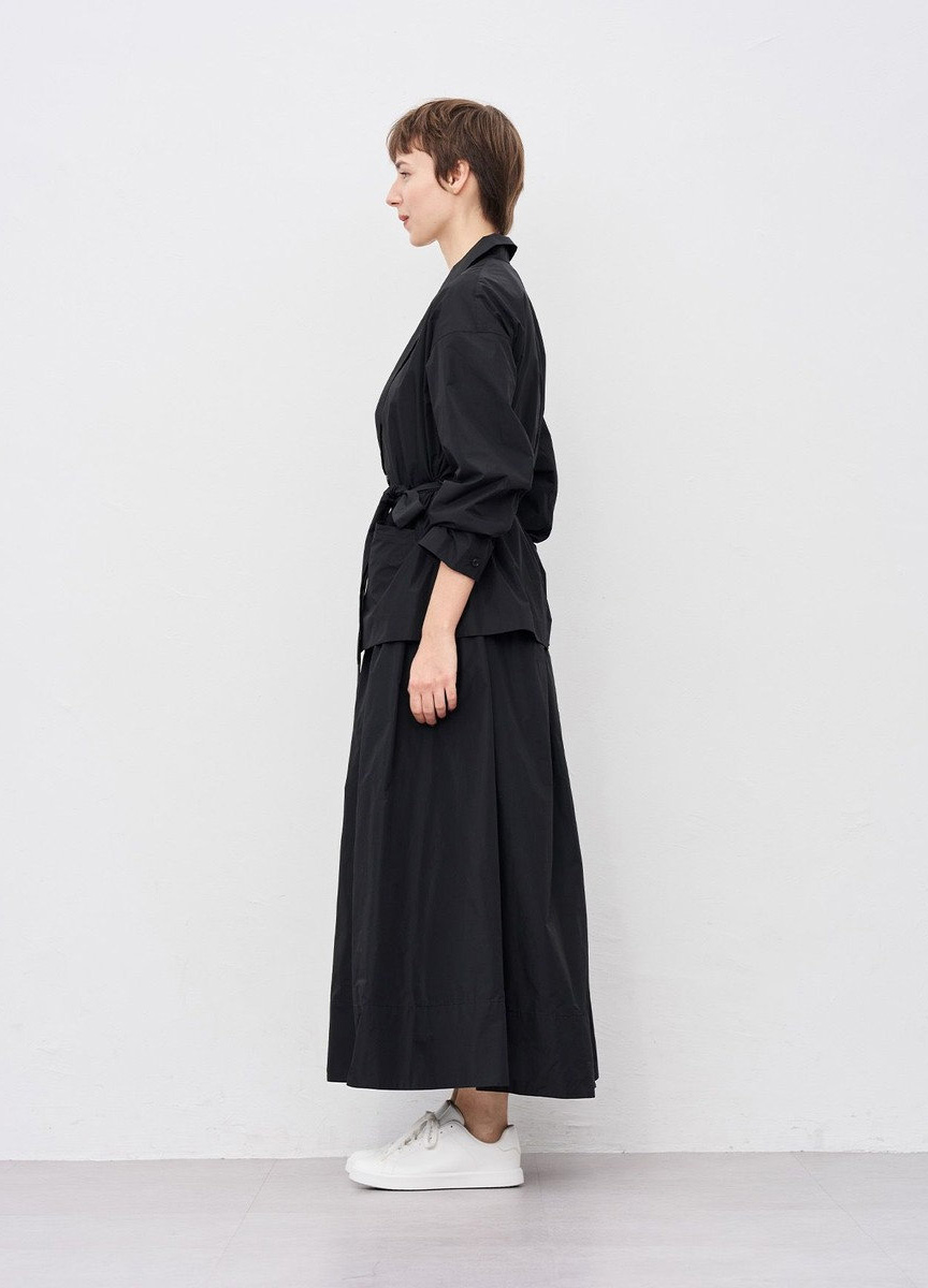 份量感塔夫綢長傘裙